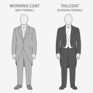燕尾服とモーニングコートの比較